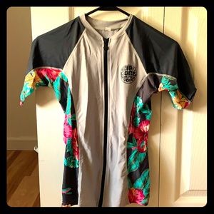 Rip curl zip up water shirt